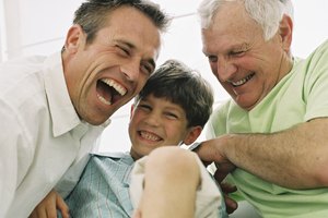 Generations of men playing