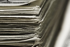 Stack of US Dollar banknotes, close-up