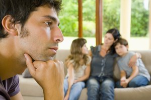 Father isolated from mother and children