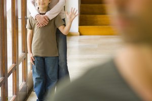 Father isolated from mother and son