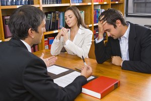 Couple with lawyer