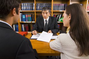 Couple with lawyer