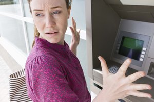 Woman at ATM