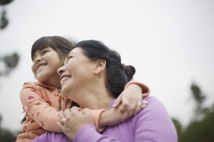 Portrait of grandmother and granddaughter