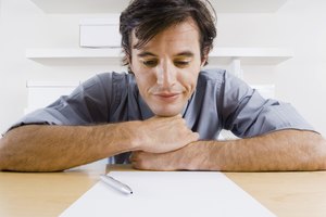 Man working at office desk