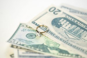 Engagement ring and cash