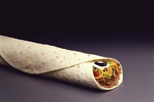 ¿Cuántas calorías hay en un burrito de frijoles y queso?