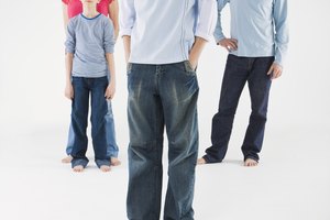 Boy with pensive family