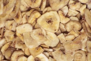 Nutrición de chips de banana deshidratada