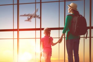 family at airport