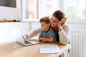 Working with mommy