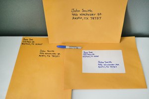 fill out a letter envelope