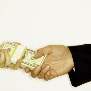 Transferring money.