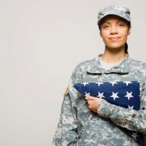 Women in the military have the same rights to benefits as men.