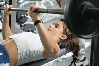 Bench presses work on pectorals that support the breasts.