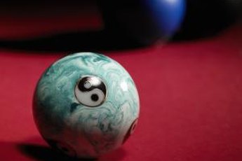 Stress balls come with many designs, but the Yin-Yang is popular.