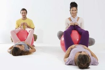 An exercise ball adds cushioning and balance training to your glute exercises.