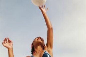 Beach volleyball is a great way to stay in shape in the sunshine.