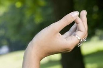 Mudras are symbolic hand gestures.