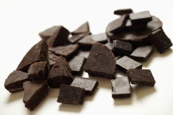 An ounce of dark chocolate contains 164 calories.
