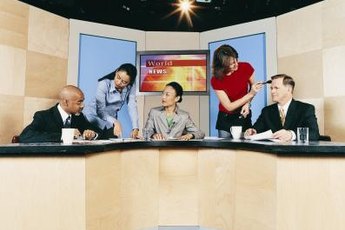 Think about your image and your message when dressing for a TV studio interview.