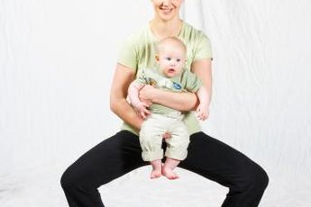 Squats can help you stretch the pelvic muscles in preparation for childbirth.
