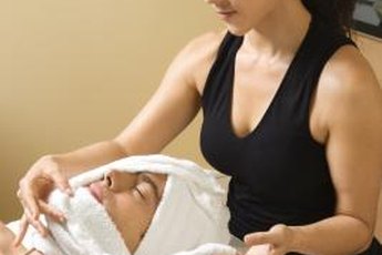 Cosmetologists recommend scalp treatments for customers.