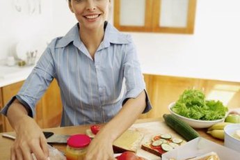 Avoid excess calories by using less deli ham on sandwiches.