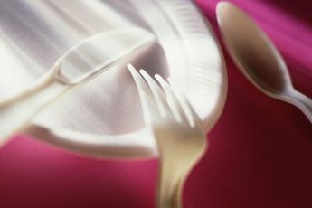 Substitute a foot for food on a paper plate for a new fitness tool.