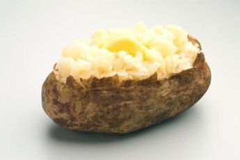 Baked potatoes are rich in potassium.