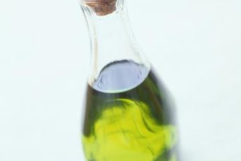 Olive oil contains mainly heart-healthy monounsaturated fat.