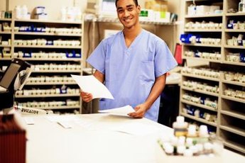Pharmacy technicians assist pharmacists in receiving and dispensing medications.