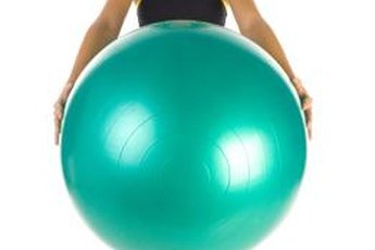 An exercise ball can provide a little lift for your sagging sisters.
