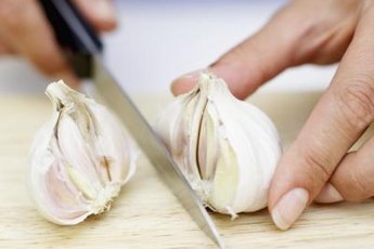 Chopped garlic is a low-sodium seasoning for recipes.
