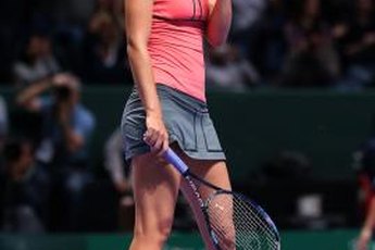 After a victory, Maria Sharapova is ready for her cool down.