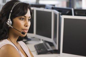 Service desk operators help computer users with problems.