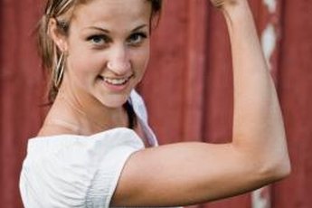 Lose the wobbly underarms with cardio and dumbbell exercises.