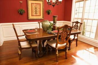 Use laminate flooring to enhance the decor of your dining room.