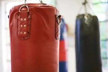 A punching bag makes a good workout buddy.