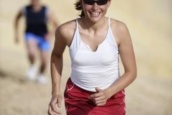 Jogging uphill burns calories faster than jogging on flat ground.