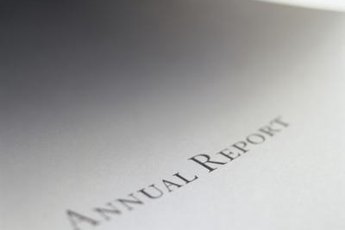 A company reports annual revenues in its annual report.
