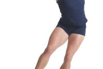 The discus throw is broken down into a series of steps.