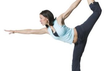 The Standing Bow pose strengthens the upper thighs and hips.