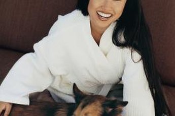 Brush your collie twice a week to help keep him mat-free.