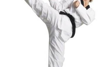 Holding the side kick requires excellent balance.