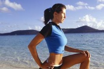 Lunges hit your glutes, quadriceps, hamstrings and calves.