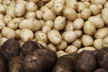 Potatoes and rice are high in carbs, nearly fat-free and low in protein.
