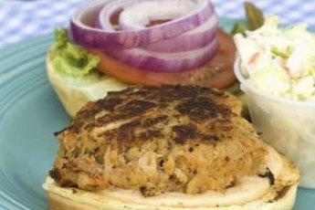 Enjoy a lean turkey burger on whole-grain bread.