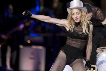 Madonna's workouts still leave a bit of persistant underarm flab.