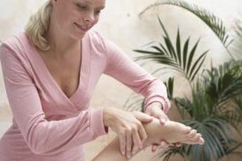 An eversion stretch turns the foot away from the body.